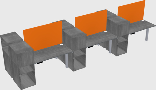 Shared electric desk + cabinet