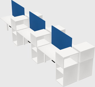 Shared electric desk + cabinet