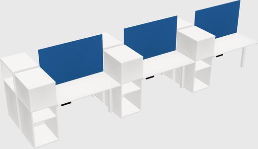 Shared electric desk + cabinet