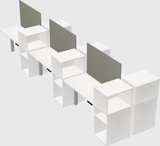 Shared electric desk + cabinet