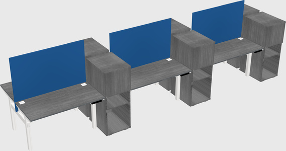Shared electric desk + cabinet