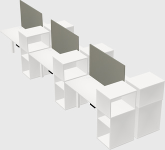 Shared electric desk + cabinet