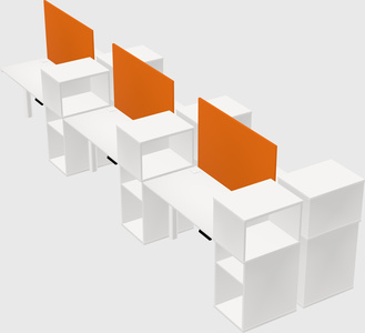 Shared electric desk + cabinet