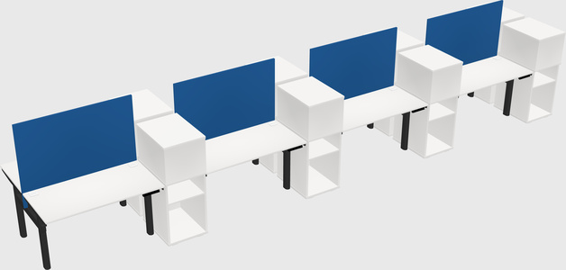 Shared electric desk + cabinet
