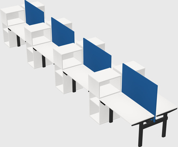 Shared electric desk + cabinet