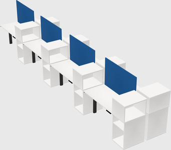 Shared electric desk + cabinet