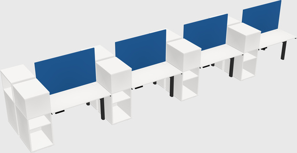 Shared electric desk + cabinet
