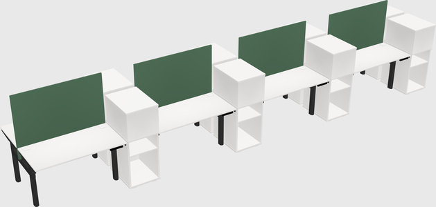 Shared electric desk + cabinet