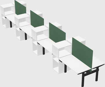 Shared electric desk + cabinet
