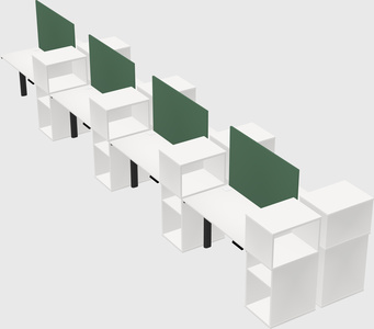 Shared electric desk + cabinet