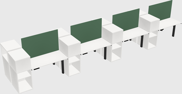 Shared electric desk + cabinet