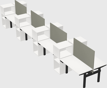 Shared electric desk + cabinet