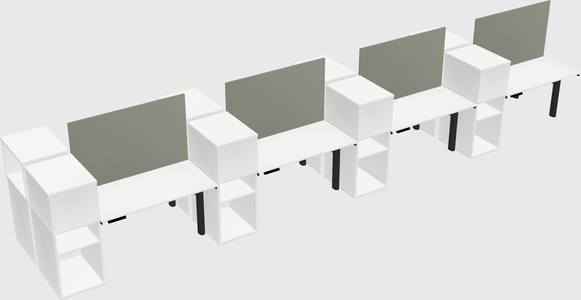 Shared electric desk + cabinet