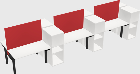 Shared electric desk + cabinet