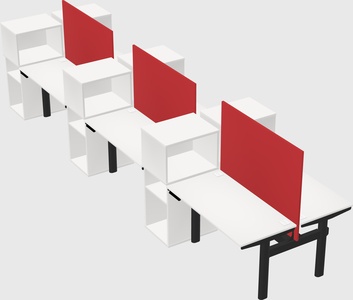 Shared electric desk + cabinet