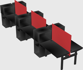 Shared electric desk + cabinet