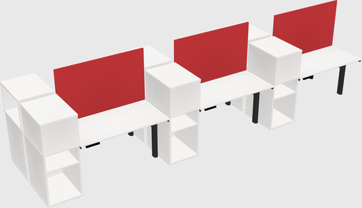 Shared electric desk + cabinet