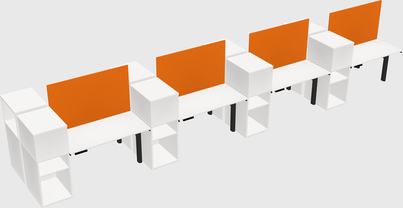 Shared electric desk + cabinet