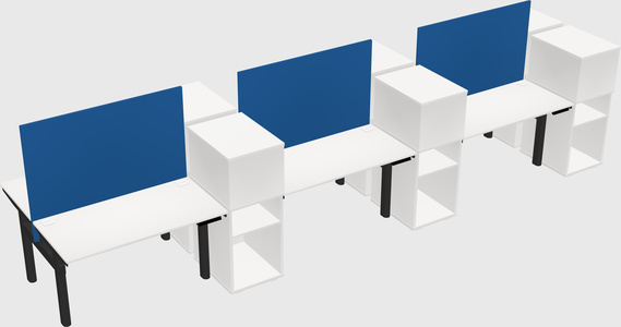 Shared electric desk + cabinet