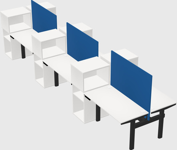 Shared electric desk + cabinet