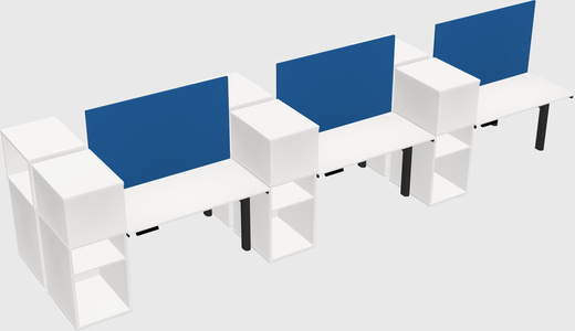Shared electric desk + cabinet
