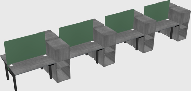 Shared electric desk + cabinet