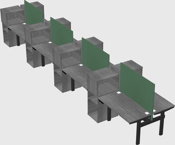 Shared electric desk + cabinet