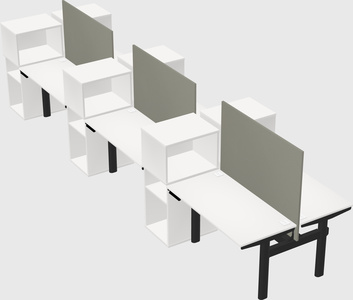 Shared electric desk + cabinet
