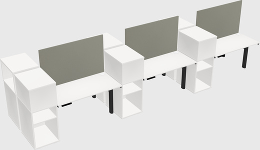 Shared electric desk + cabinet