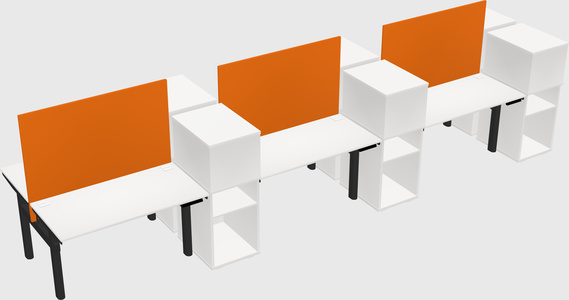 Shared electric desk + cabinet