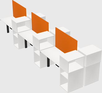 Shared electric desk + cabinet