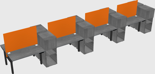 Shared electric desk + cabinet