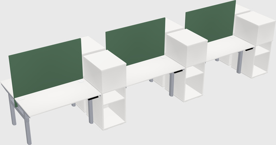 Shared electric desk + cabinet