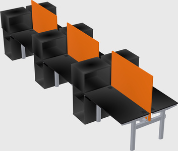 Shared electric desk + cabinet
