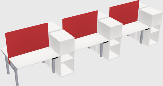 Shared electric desk + cabinet