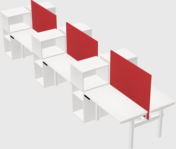 Shared electric desk + cabinet