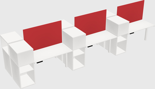 Shared electric desk + cabinet