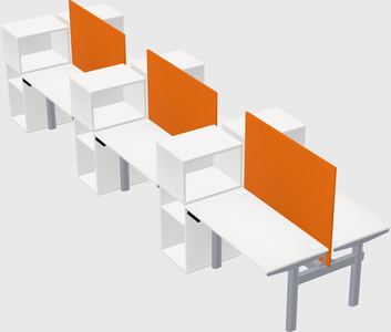 Shared electric desk + cabinet
