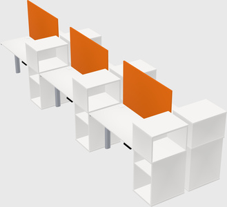 Shared electric desk + cabinet