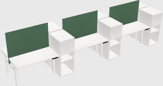 Shared electric desk + cabinet