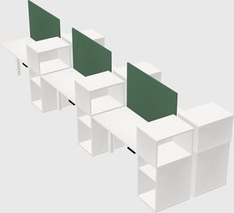 Shared electric desk + cabinet