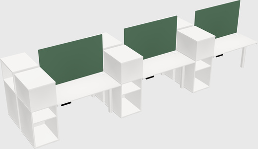 Shared electric desk + cabinet