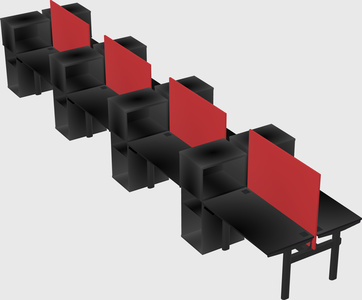 Shared electric desk + cabinet