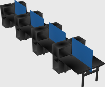 Shared electric desk + cabinet