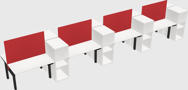 Shared electric desk + cabinet
