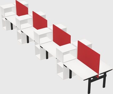 Shared electric desk + cabinet