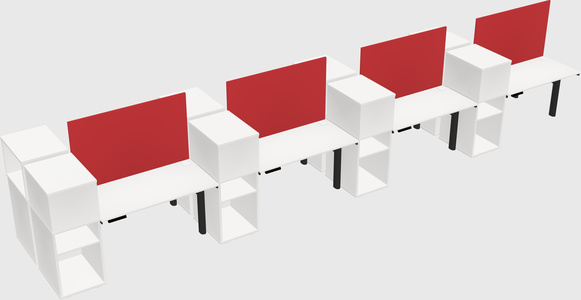 Shared electric desk + cabinet