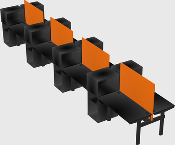 Shared electric desk + cabinet