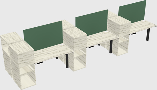 Shared electric desk + cabinet