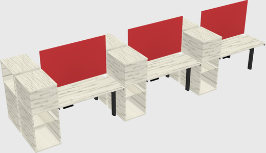 Shared electric desk + cabinet